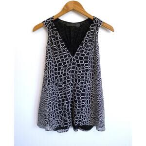 PROENZA SCHOULER Silk Chiffon Animal Print Racerback Tank Top SSENSE 4 $890